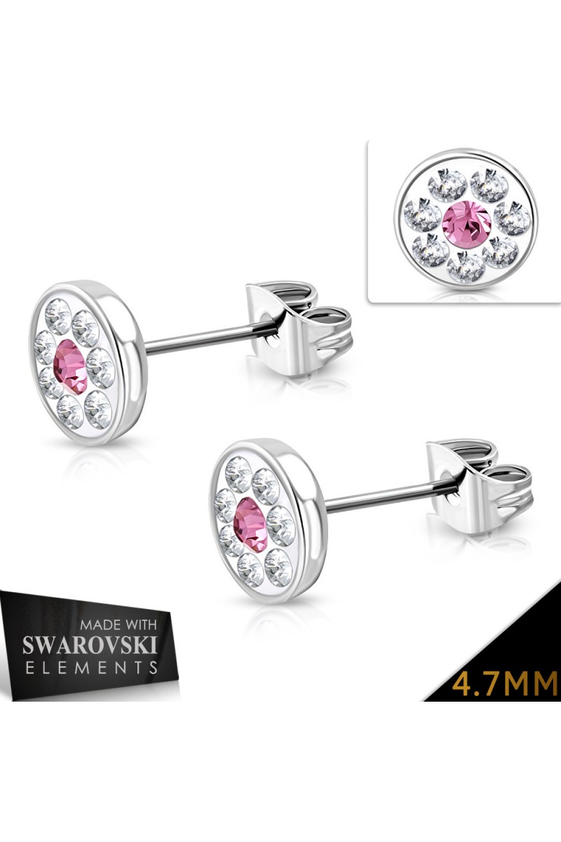 Skaidrūs auskarai su Swarovski®